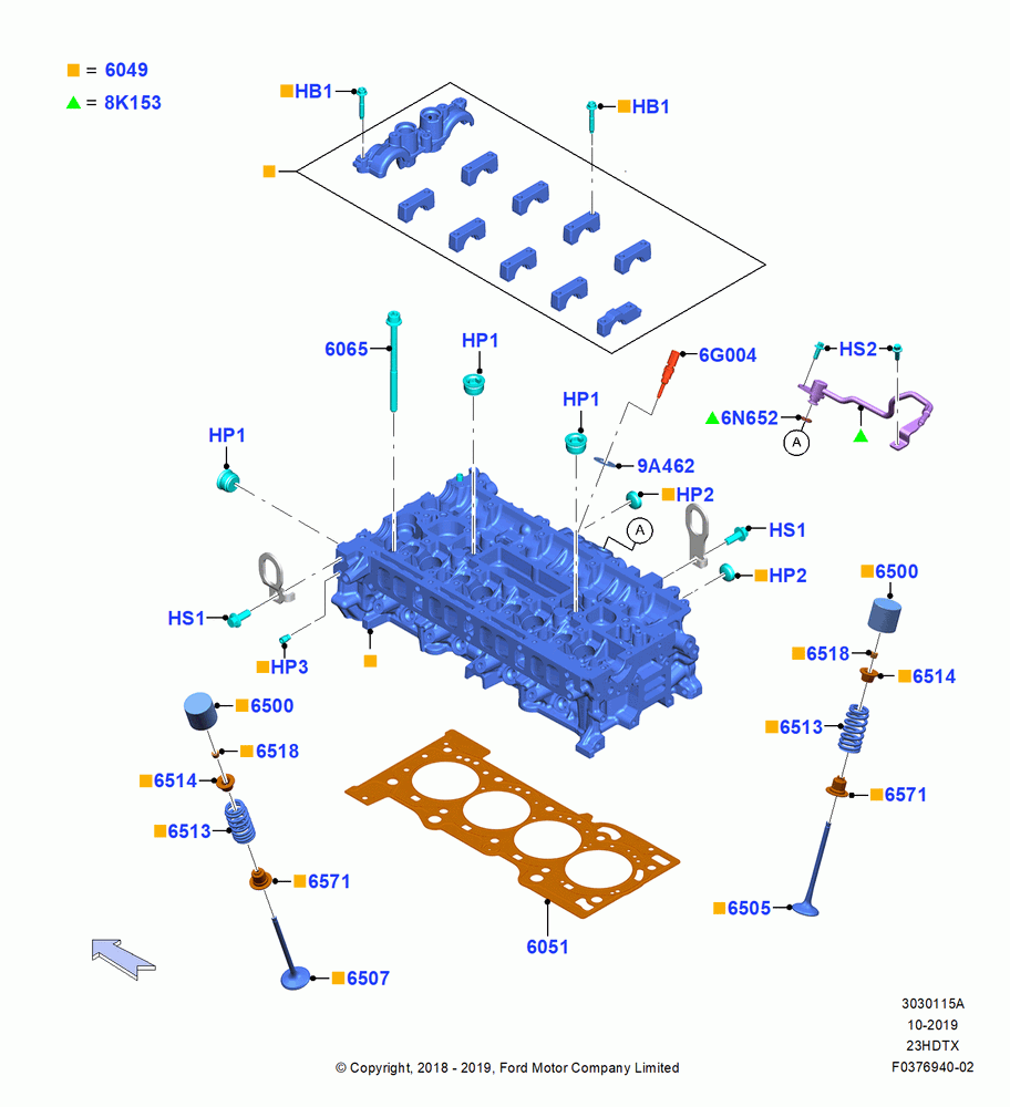 15A - Cylinder Head, 2.3L EcoBoost; 26/NOV/2018