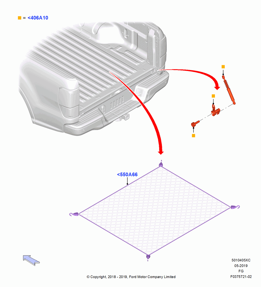 05XC - Pick Up Box/Tailgate and Tonneau, Accessory, Cargo Net; 26/NOV/2018