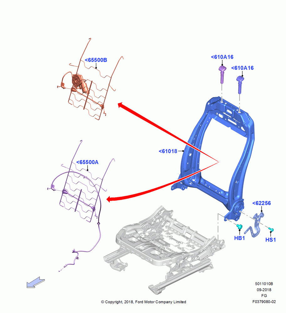 10B - Front Seat Back, With Driver 6 Way Mnl.Seat Adjuster, With Driver 8 Way Pwr.Seat Adjuster, Driver; 26/NOV/2018
