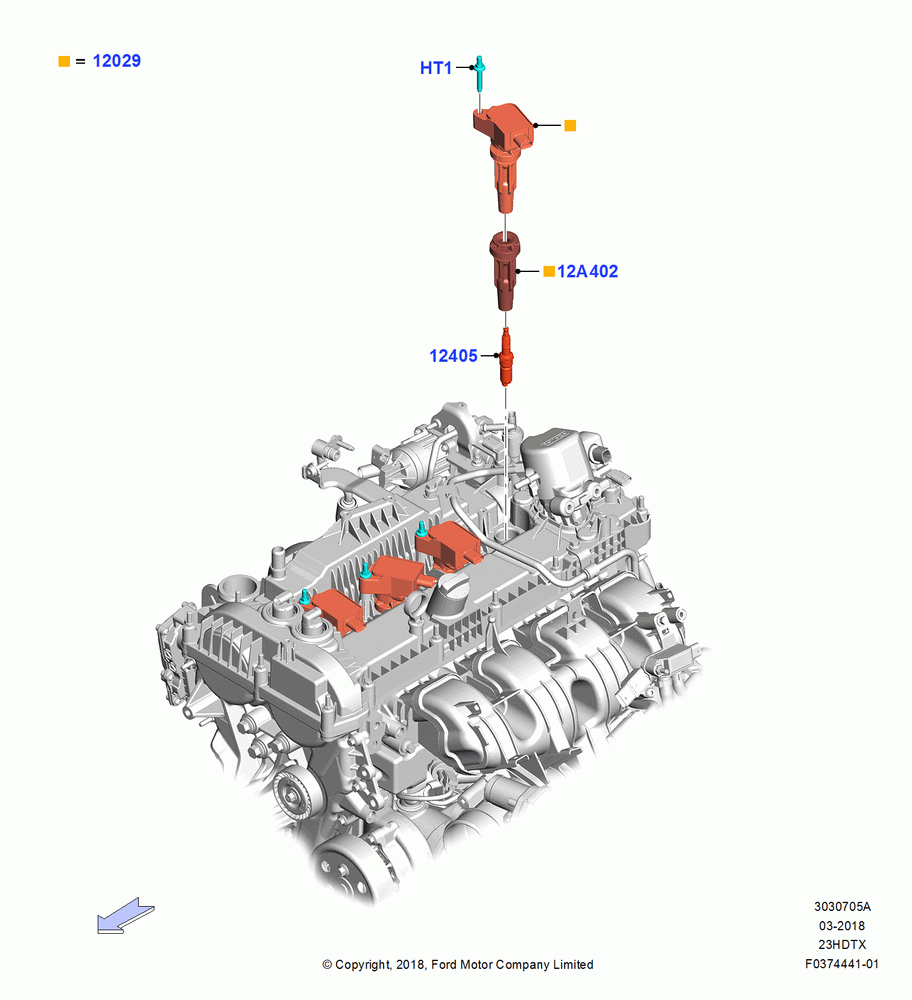 05A - Ignition Coil and Wires/Spark Plugs, 2.3L EcoBoost; 26/NOV/2018