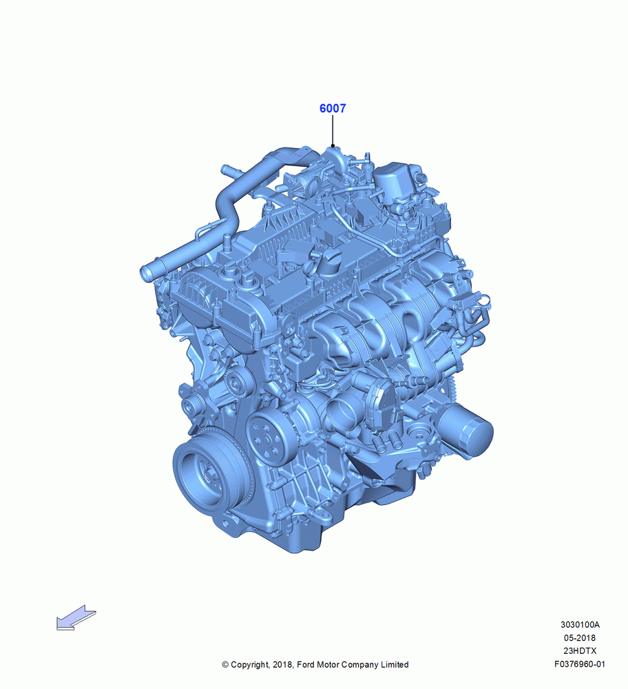 00A - Engine Assy Fully Dressed, 2.3L EcoBoost; 26/NOV/2018