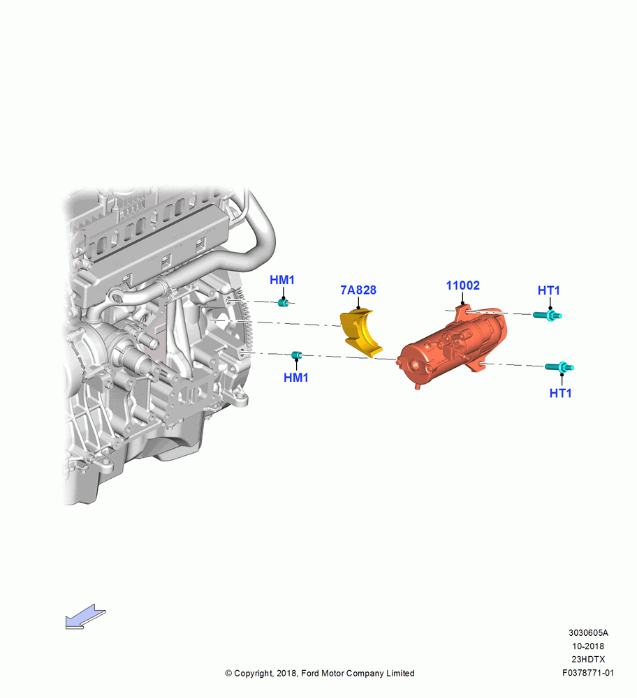 05A - Starter Motor, 2.3L EcoBoost; 26/NOV/2018
