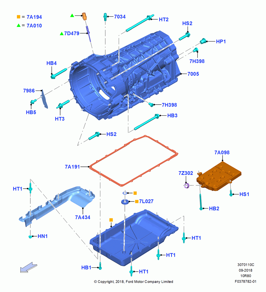10C - Transmission External Components, 10 Speed Auto Transmission (10R80); 26/NOV/2018