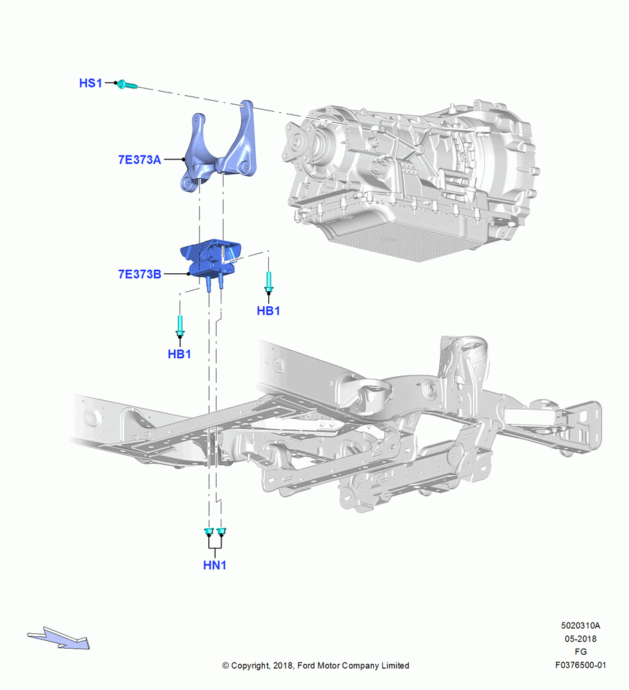 10A - Transmission Mounting, 2 Whl L/H Rear Drive-High Ride; 26/NOV/2018