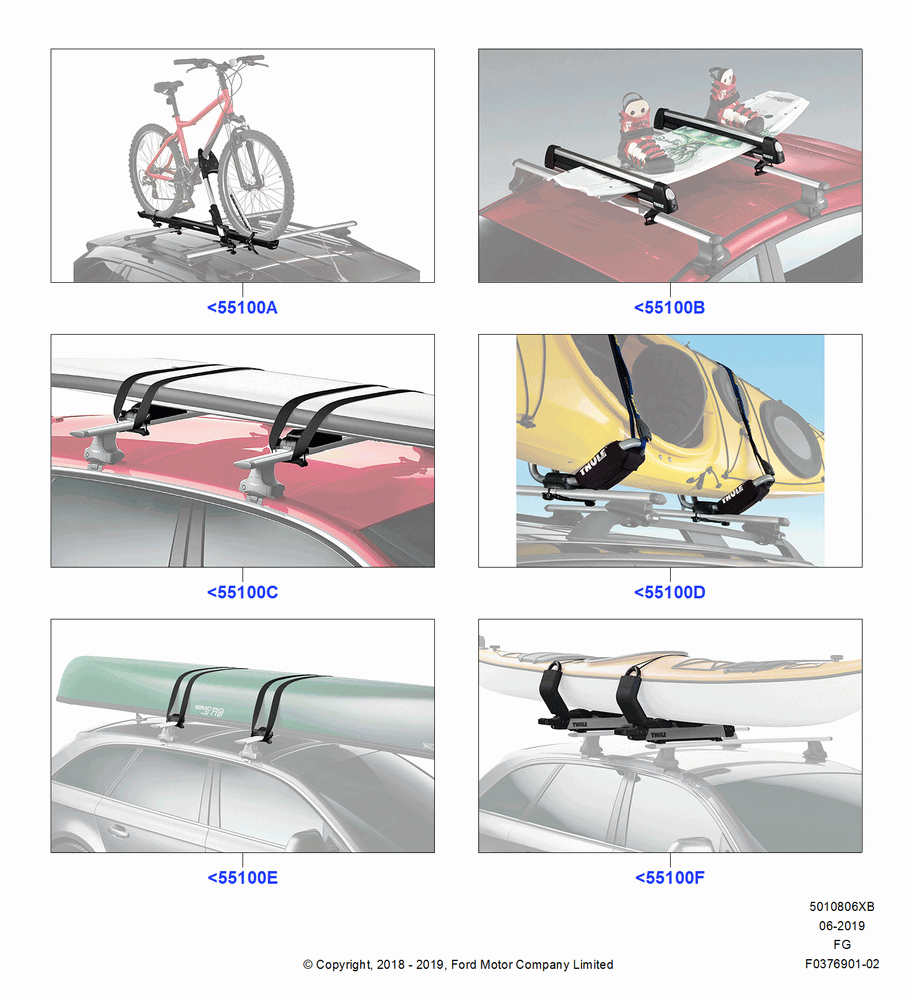 06XB - Accessory Roof Rack Mounting Kits, Accessory, Thule Rack Products, Ski Racks, Bike Racks, Kayak And Canoe Carrier; 26/NOV/2018