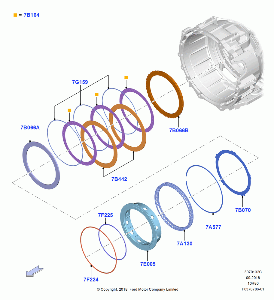 32C - Intermediate Clutch and Components, 10 Speed Auto Transmission (10R80), Same As A Clutch; 26/NOV/2018