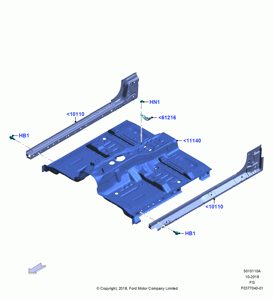 10A - Floor Pan - Front; 26/NOV/2018