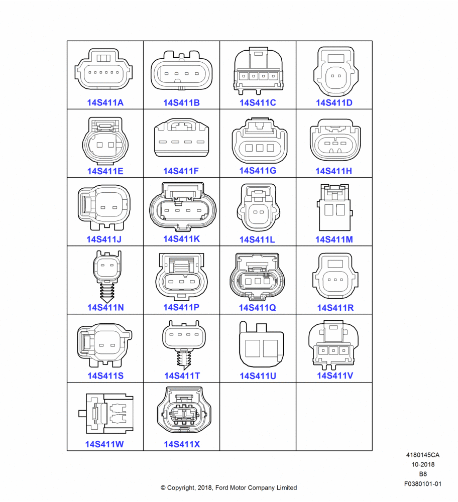 45CA - Pigtail Wiring Kits, Page A, Sensor; 25/SEP/2017