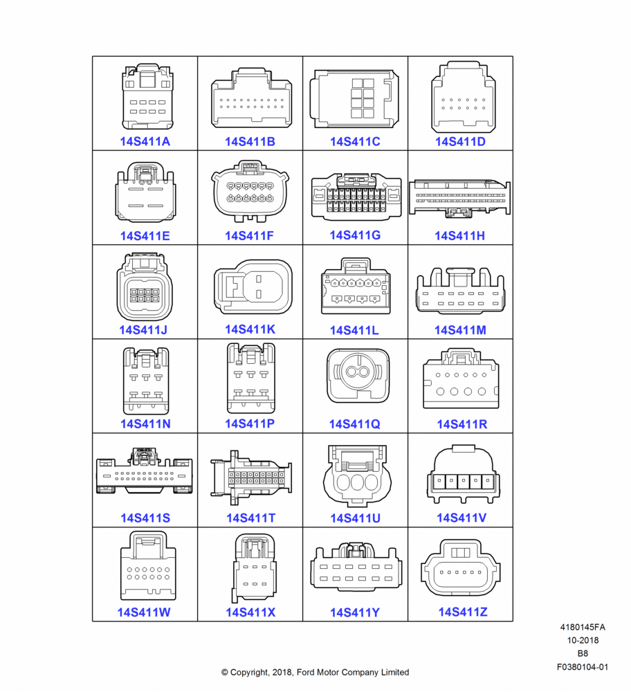 45FA - Pigtail Wiring Kits, Page A, Modules And Controllers; 25/SEP/2017