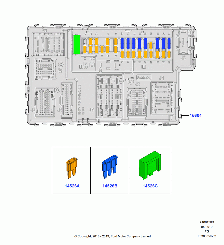20C - Fuses, Holders and Circuit Breakers, Body Control Module (BCM); 26/NOV/2018