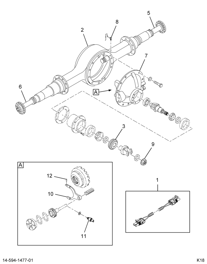 ..AXLE ASSY RR 5.29 14AGR IAS (Eng. 4C4O-4010-JDA)