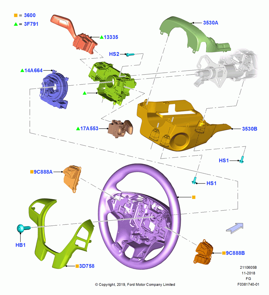 Steering Wheel, With Adaptive Speed Control, With Speed Control