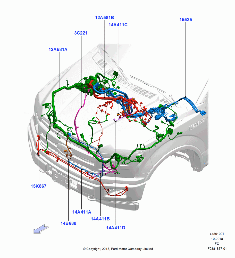 09T - Wiring - Engine And Transmission, 2.7L DOHC 4V DI GT V6 GAS/FFV, Dearborn Plant Build; 17/JUL/2017