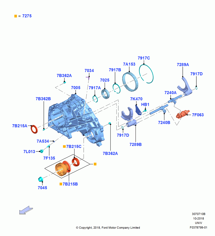 10B - Transfer Drive Components, 4WD, 10 Speed Auto Transmission (10R80); 26/NOV/2018