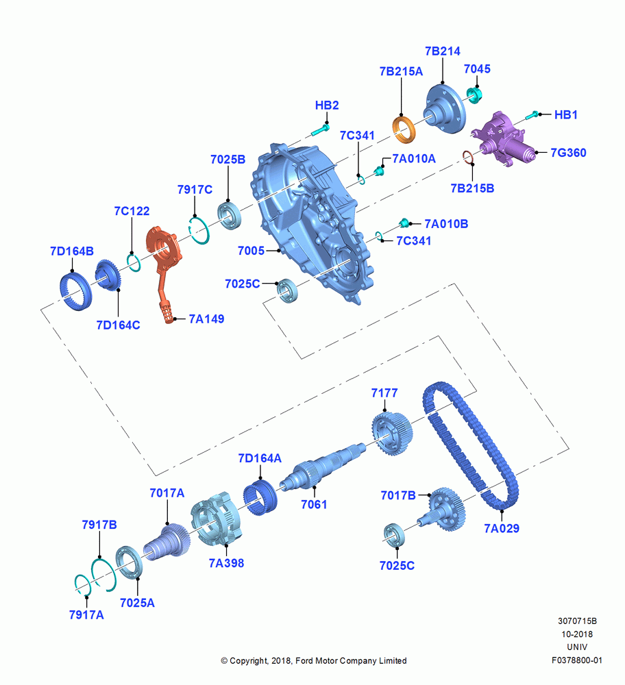 15B - Transfer Drive Components - Output, 4WD, 10 Speed Auto Transmission (10R80); 26/NOV/2018