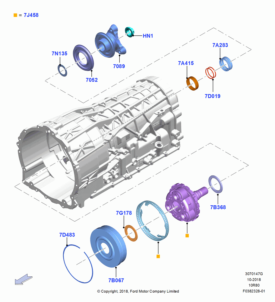 47G - Output Shafts, LHD RWD, Mod Hybrid Trnaxle - A10R80-MHT; 28/FEB/2019
