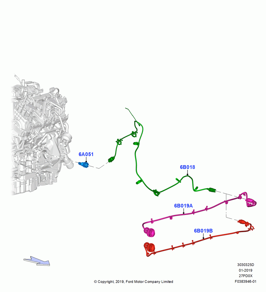 25D - Engine Heater, 2.7L DOHC 4V DI GT V6 GAS/FFV; 21/AUG/2018-05/AUG/2019