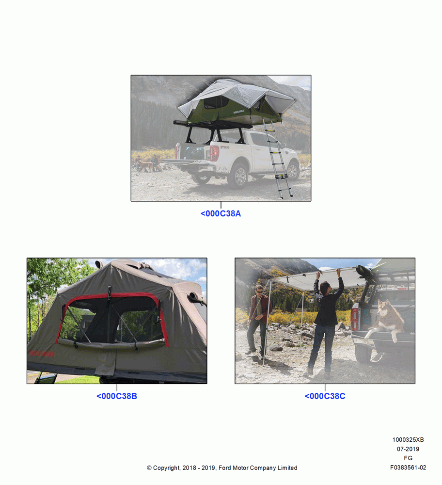 25XB - Body Dress Up Kits - Rear, Accessory, Yakima Bed Tents And Awning; 26/NOV/2018