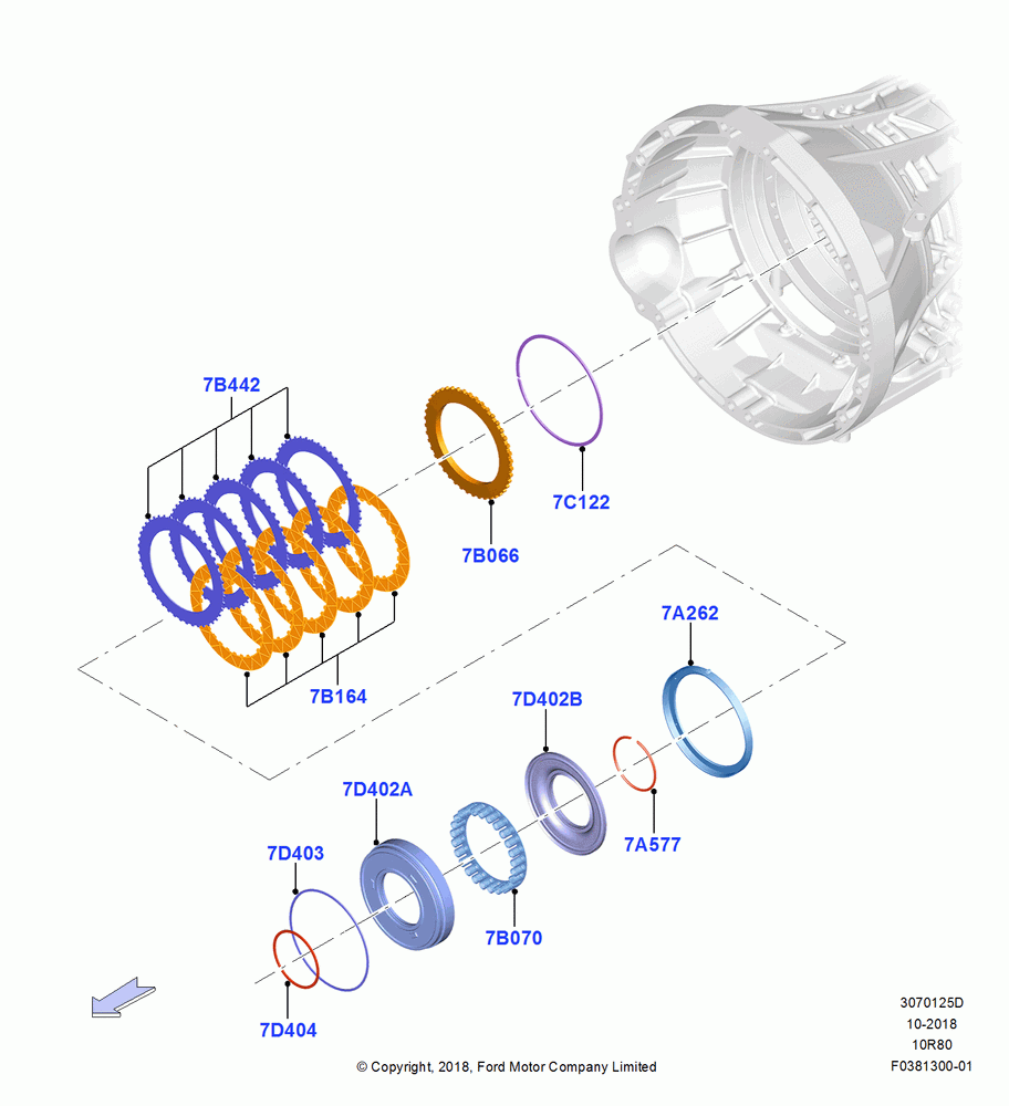 25D - Drive Plates - Low Clutch, 10 Speed Auto Transmission (10R80), 3.3L Duratec, Same As D Clutch; 06/MAY/2019