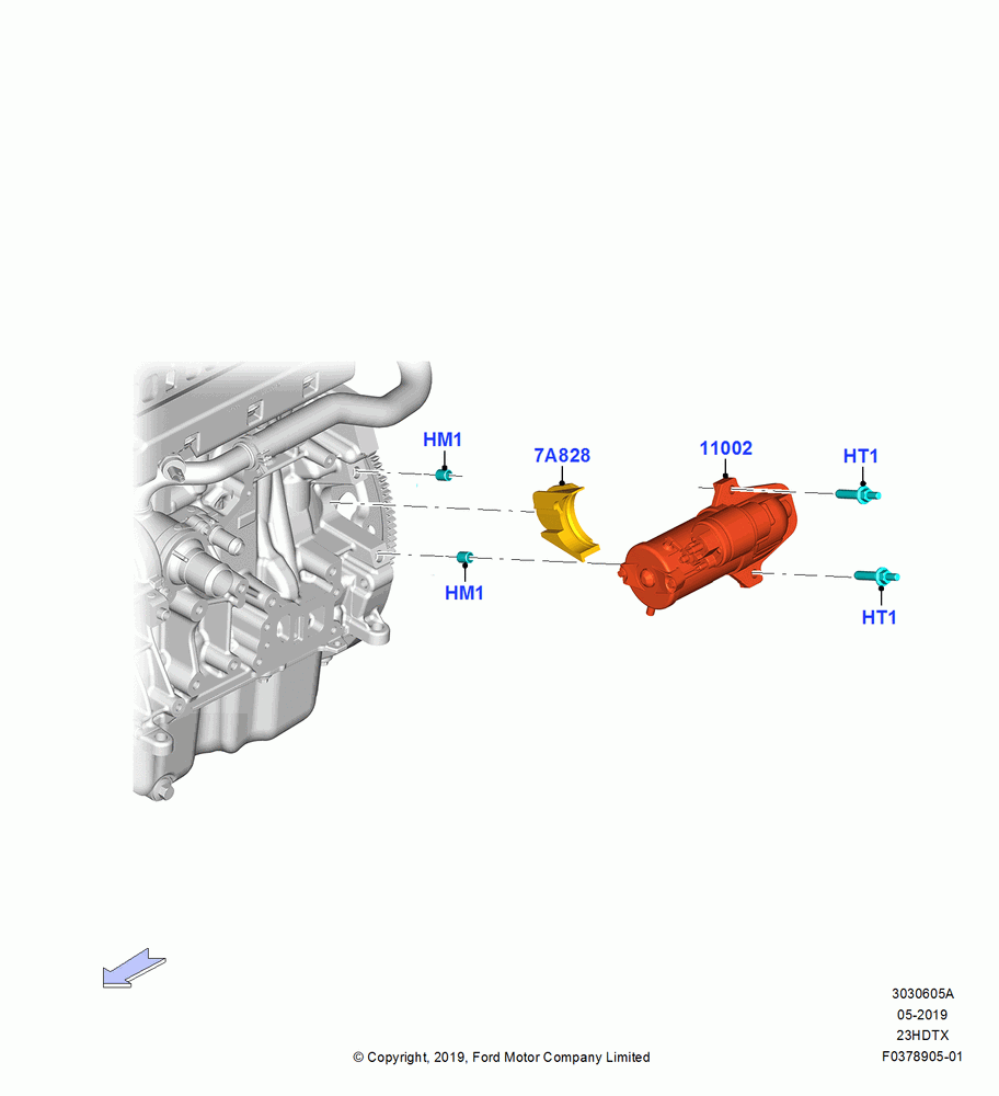 05A - Starter Motor, 2.3L EcoBoost; 06/MAY/2019