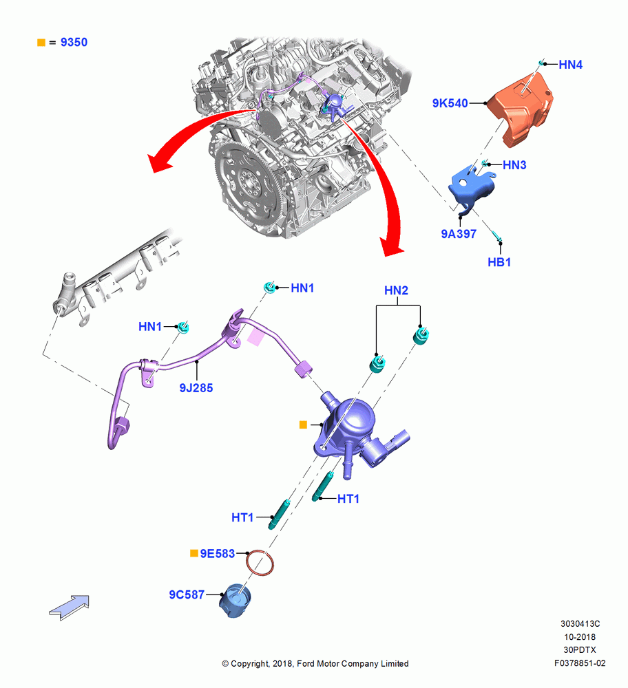 13C - Fuel Injection Pump-Engine Mounted, 3.0L GTDI TC V6 Petrol, 3.0L Nano-D4-G-GTDI-CD6R-PHEV; 06/MAY/2019