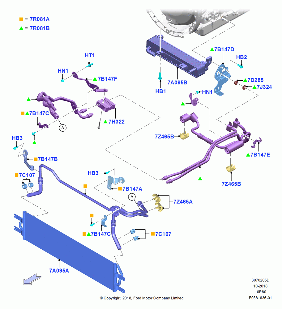 05D - Transmission Cooling Systems, 10 Speed Auto Transmission (10R80), 3.3L Duratec; 06/MAY/2019
