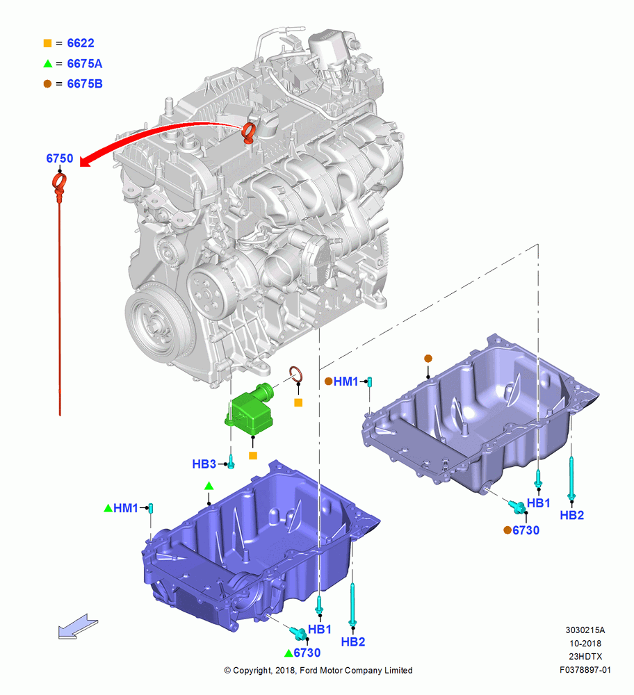 15A - Oil Pan/Oil Level Indicator, 2.3L EcoBoost; 06/MAY/2019