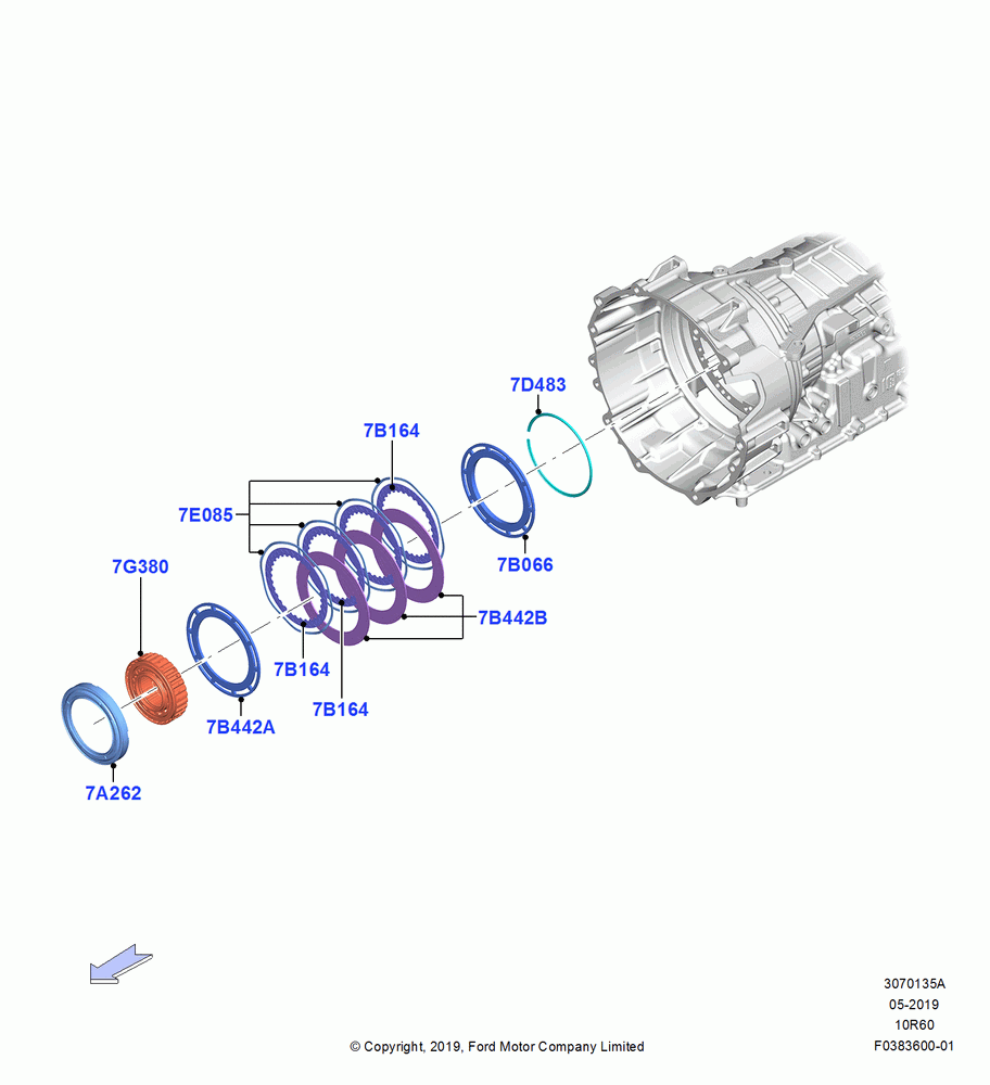 35A - Overdrive Clutch and Components, 10 Speed Transmission - 10R60, Same As B Clutch; 06/MAY/2019