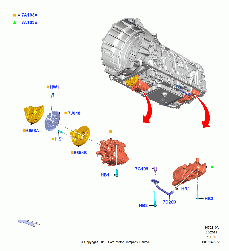 10A - Transmission Pump Assy, 10 Speed Transmission - 10R60, Starter - Stop/Start System; 06/MAY/2019