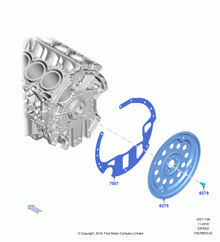 10A - Flywheel, 3.3L Duratec, 3.3L D4 G DI TIVCT NA Upgrade; 06/MAY/2019