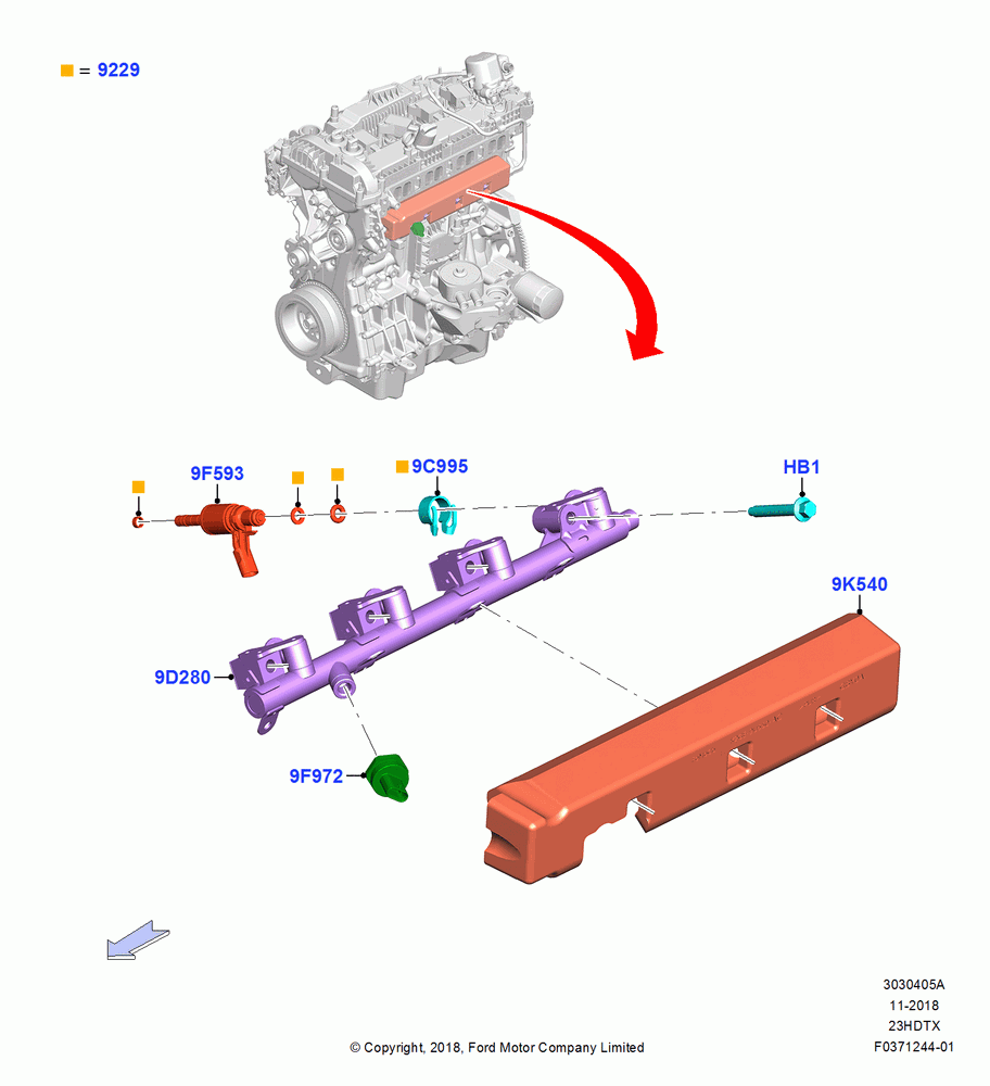 05A - Fuel Injectors and Pipes, 2.3L EcoBoost; 06/MAY/2019