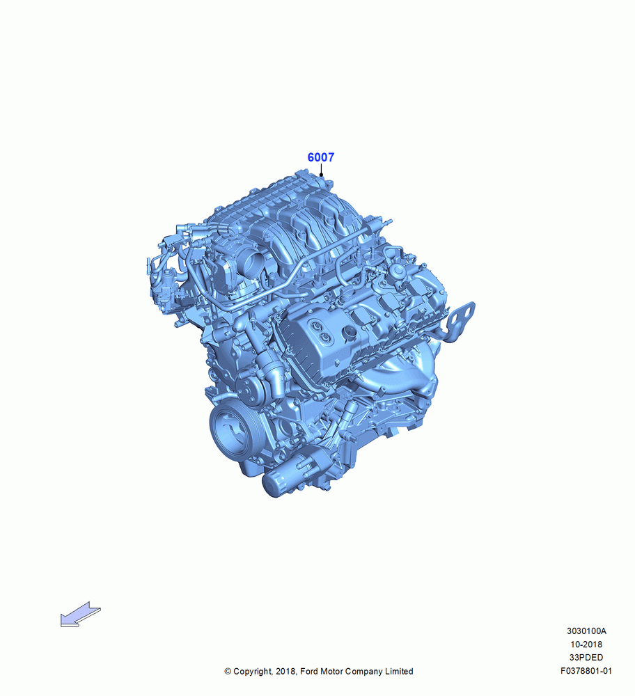 00A - Engine Assy Fully Dressed, 3.3L Duratec, 3.3L D4 G DI TIVCT NA Upgrade; 06/MAY/2019