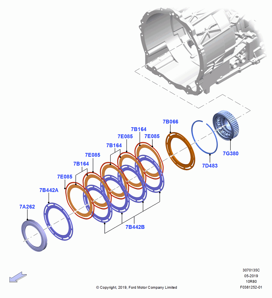 35C - Overdrive Clutch and Components, Mod Hybrid Trnaxle - A10R80-MHT, Same As B Clutch; 06/MAY/2019