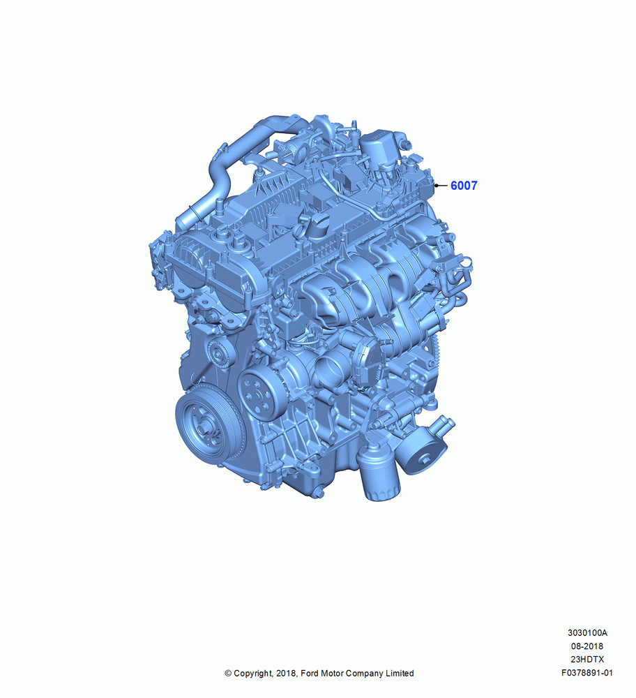00A - Engine Assy Fully Dressed, 2.3L EcoBoost; 06/MAY/2019