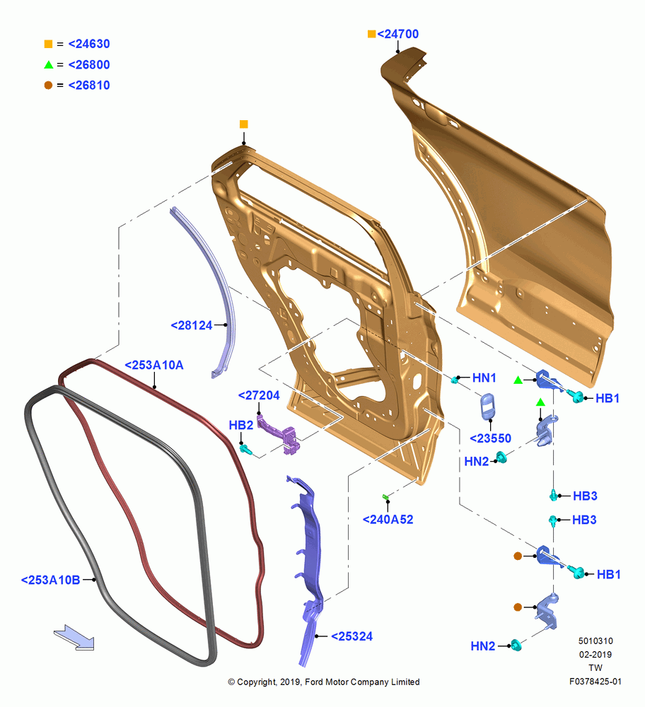 10 - Rear Doors, Hinges & Weatherstrips; 06/MAY/2019