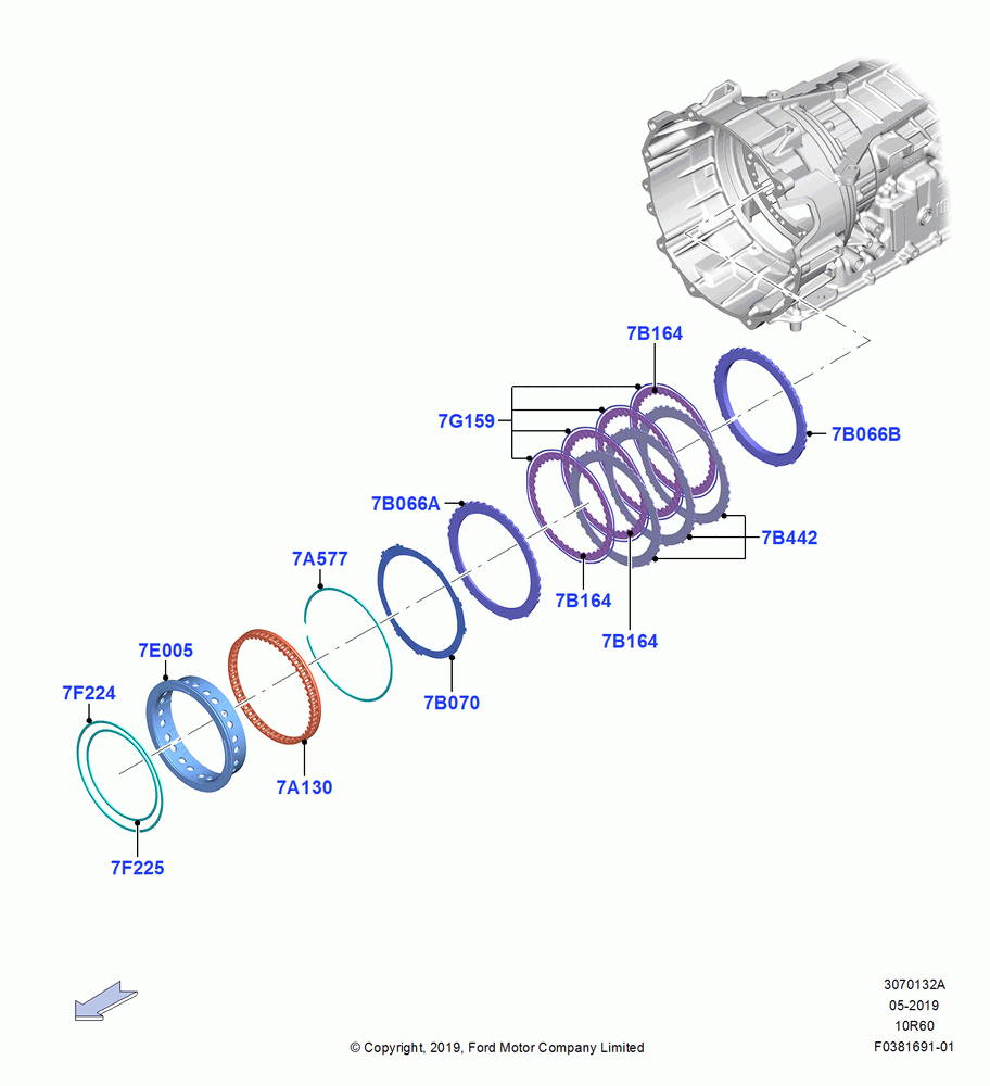 32A - Intermediate Clutch and Components, 10 Speed Transmission - 10R60, Same As A Clutch; 06/MAY/2019