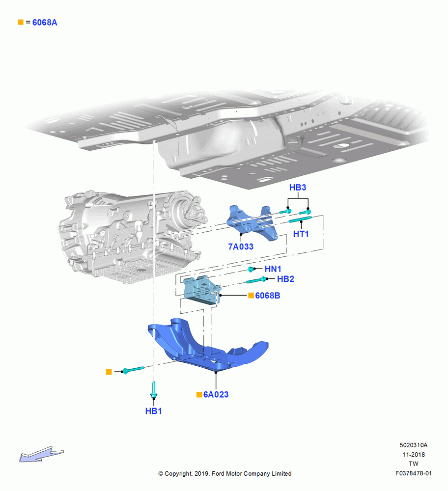 10A - Transmission Mounting, LHD RWD; 06/MAY/2019