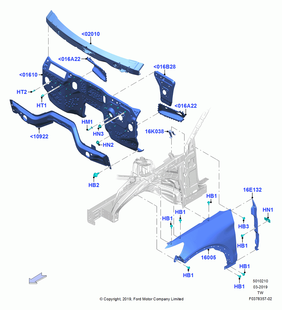 10 - Dash Panel and Front Fenders; 06/MAY/2019