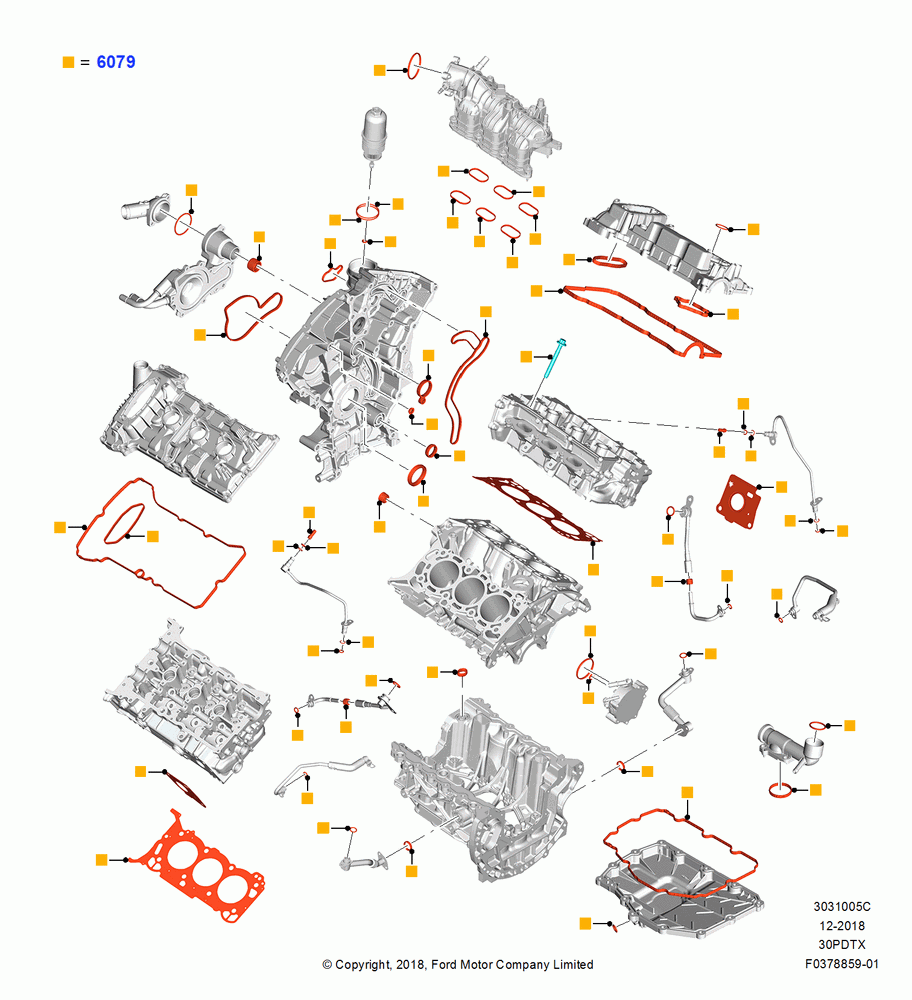 05C - Engine Gasket Kits, 3.0L GTDI TC V6 Petrol, 3.0L Nano-D4-G-GTDI-CD6R-PHEV; 06/MAY/2019