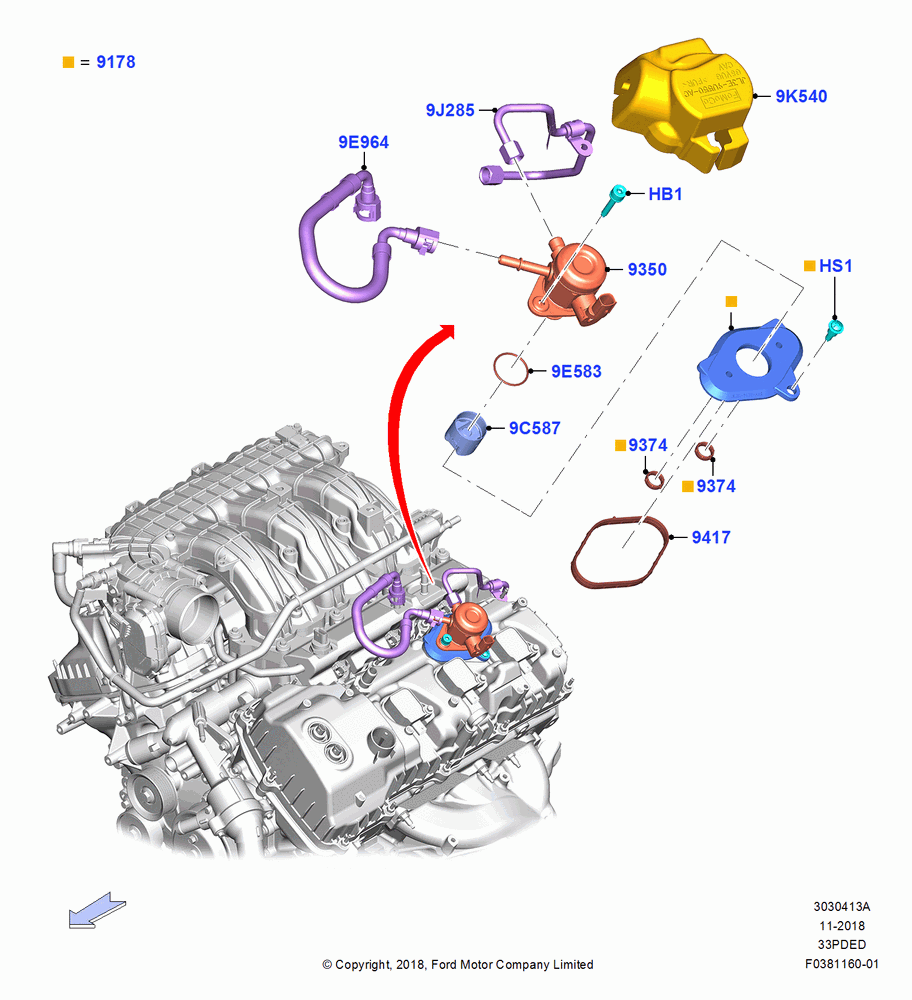 13A - Fuel Injection Pump-Engine Mounted, 3.3L Duratec, 3.3L D4 G DI TIVCT NA Upgrade; 06/MAY/2019