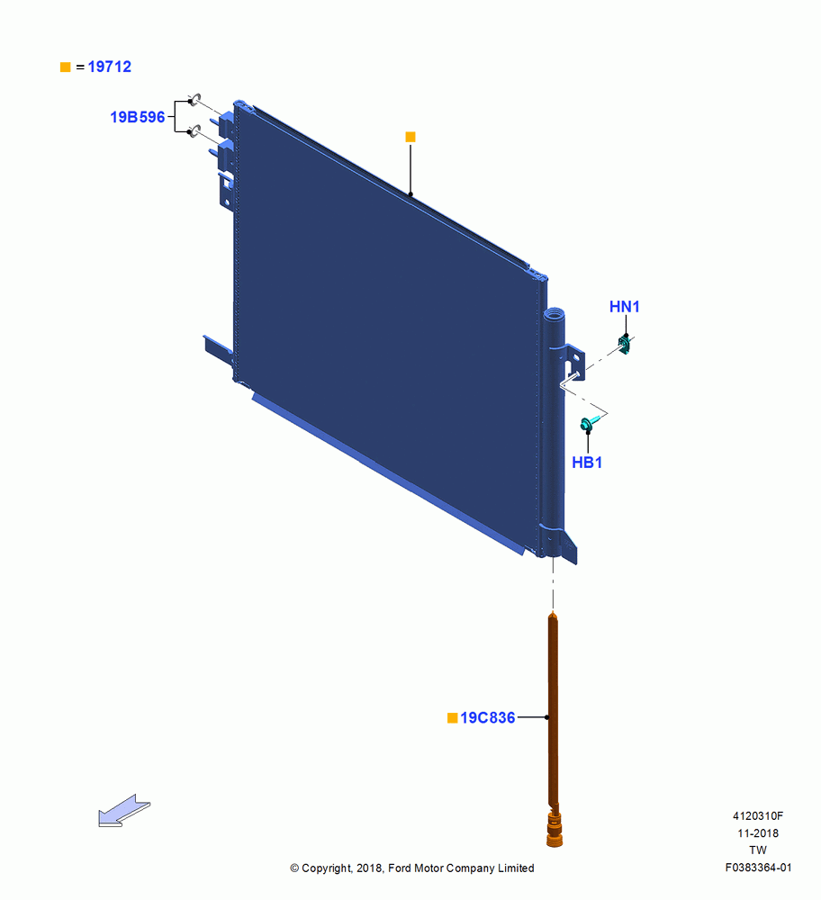 10F - Air Conditioning Condensr/Compressr, Condenser Assy; 06/MAY/2019