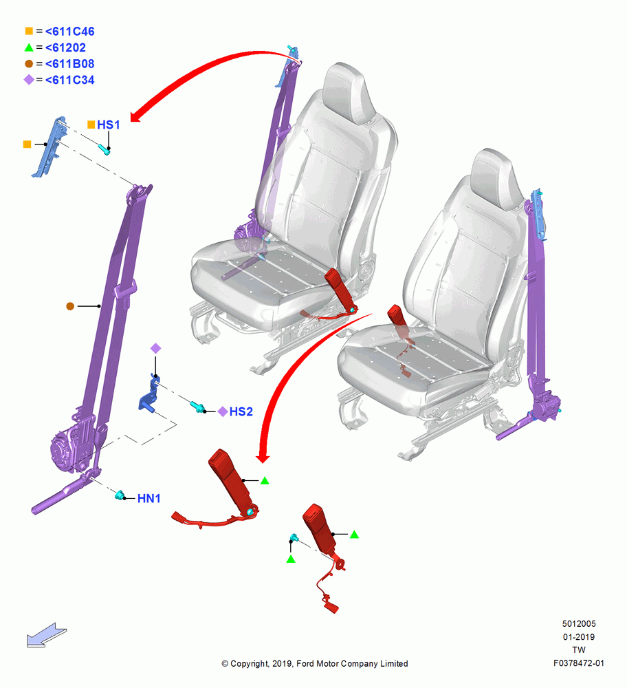 05 - Front Seat Belts; 06/MAY/2019