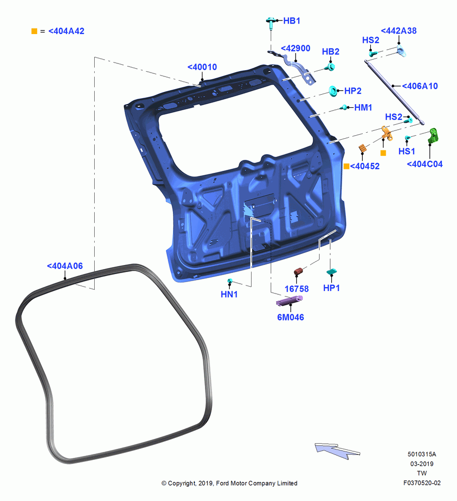 15A - Luggage Compartment Door, With Manual Liftgate; 06/MAY/2019