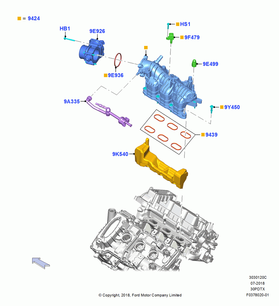 20C - Intake Manifold, 3.0L GTDI TC V6 Petrol, 3.0L Nano-D4-G-GTDI-CD6R-PHEV; 06/MAY/2019