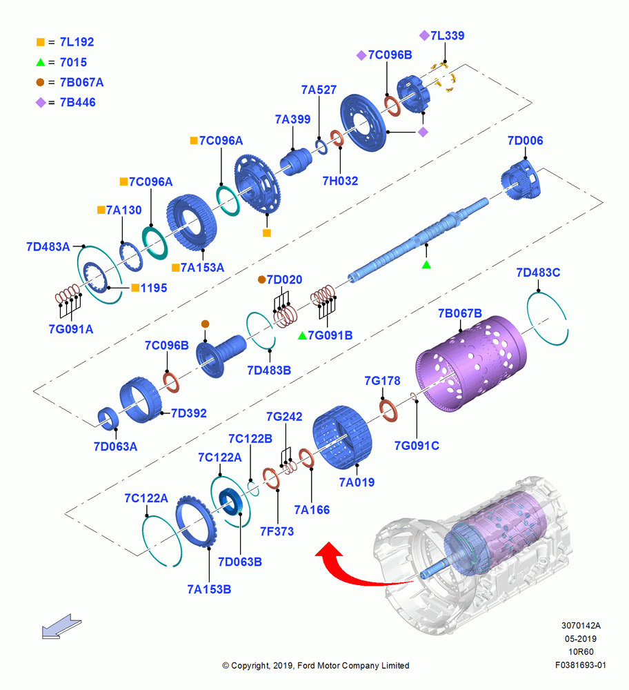 42A - Planetary Gear Sets, 10 Speed Transmission - 10R60; 06/MAY/2019