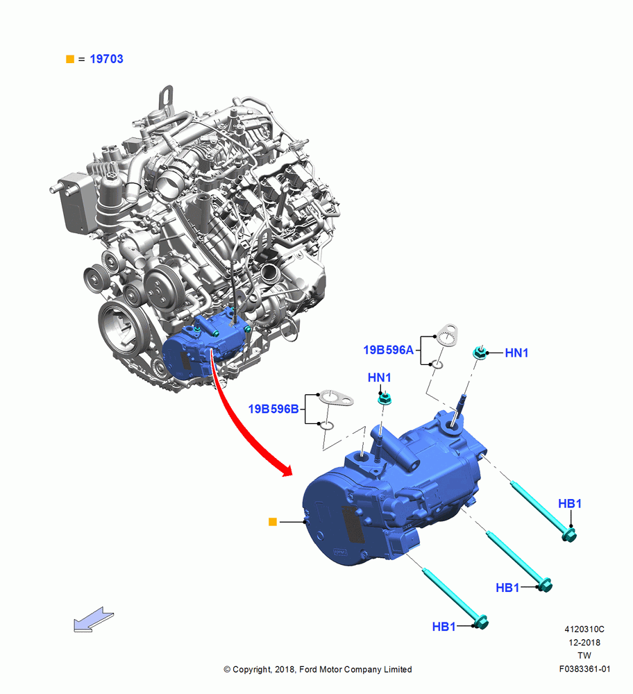 10C - Air Conditioning Condensr/Compressr, 3.0L Nano-D4-G-GTDI-CD6R-PHEV, Compressor Assy; 06/MAY/2019