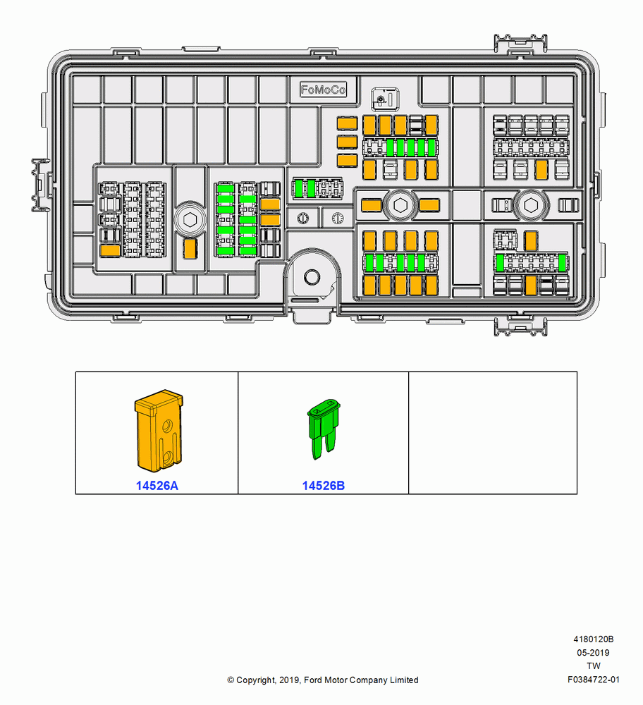 20B - Fuses, Holders and Circuit Breakers, Fuses, Circuit Breakers And Circuit Components, Battery Junction Box (BJB); 06/MAY/2019