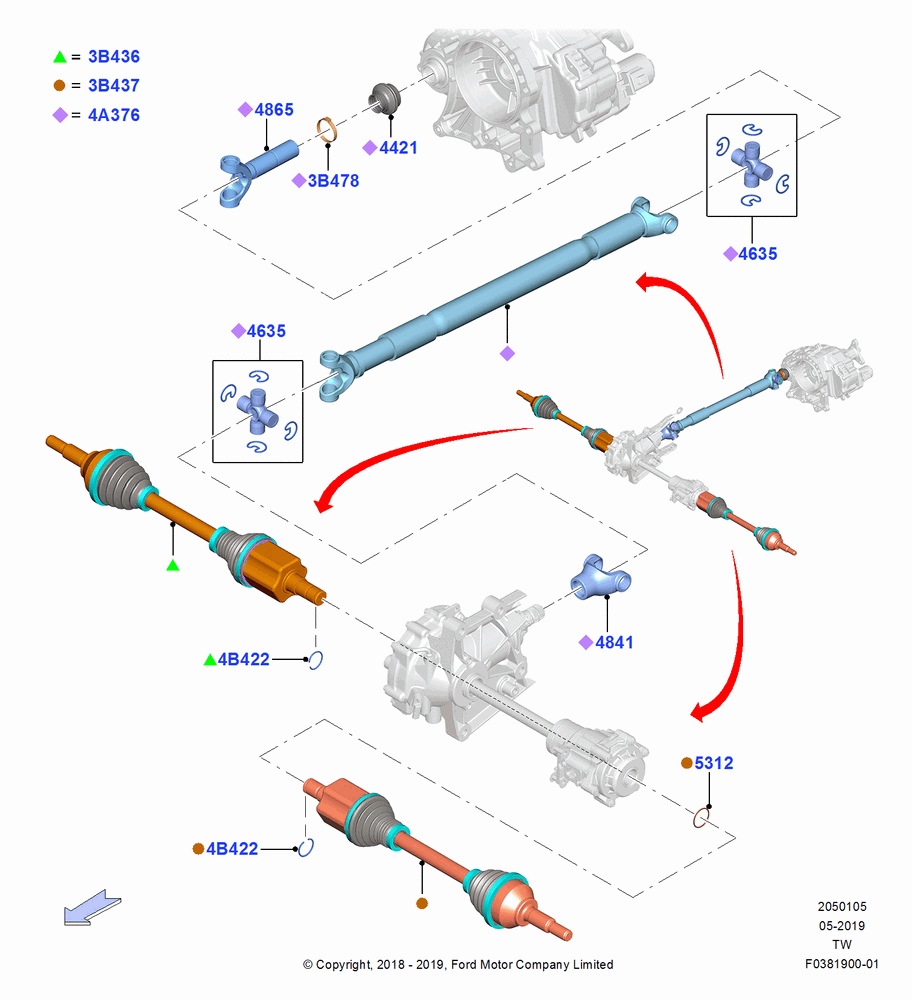 10 - Drive Shaft - Front Axle Drive, LHD 4WD (FTD); 06/MAY/2019