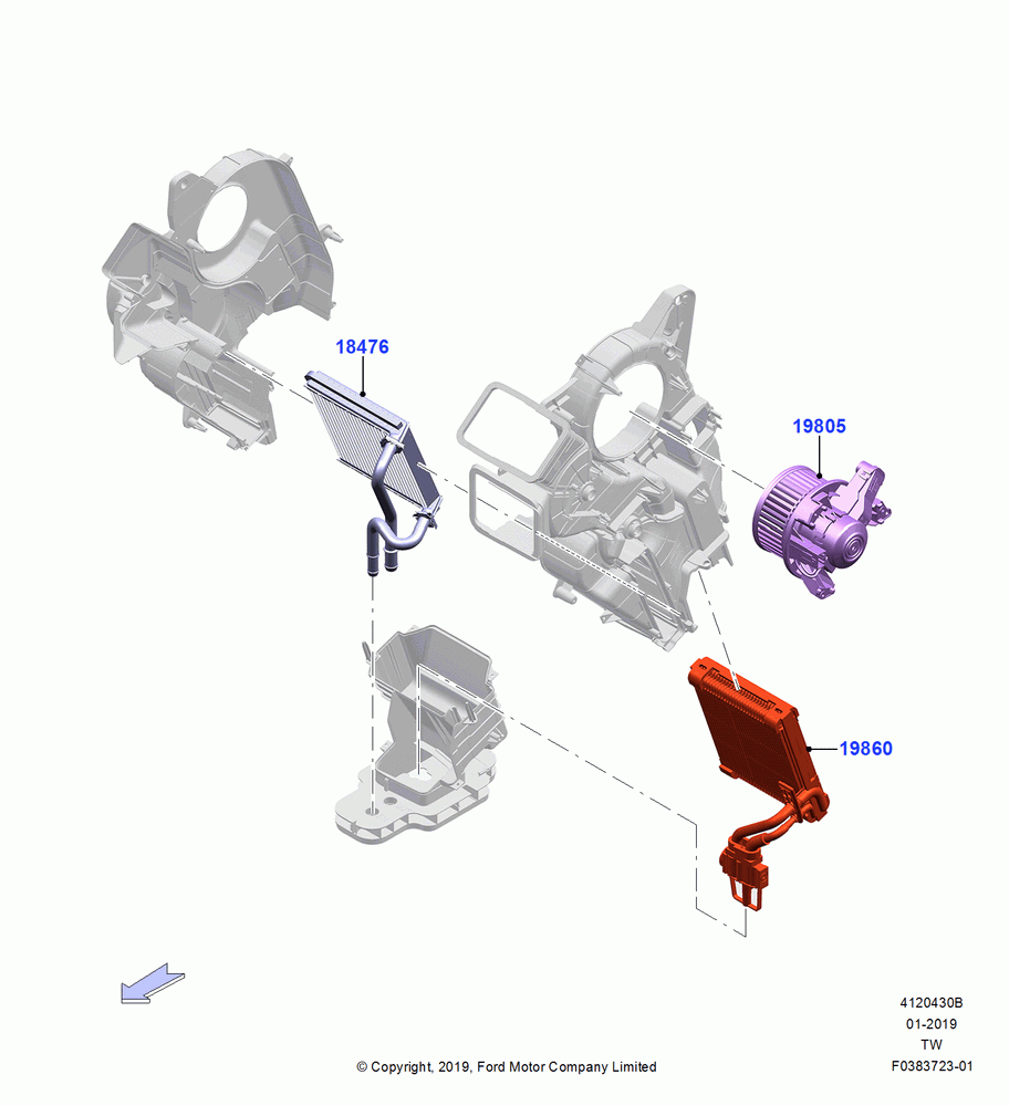 30B - Auxiliary A/C Internal Components, 3.0L Nano-D4-G-GTDI-CD6R-PHEV, 3.3L D4 G DI TIVCT NA Upgrade; 06/MAY/2019