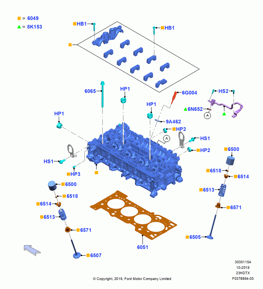 15A - Cylinder Head, 2.3L EcoBoost; 06/MAY/2019